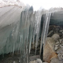 Icicles of the glacier